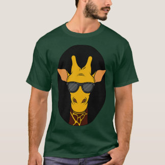 Girafffe met zonnebril t-shirt