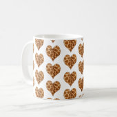 Giraffic Hearts Tiled Pattern Koffiemok (Voorkant links)