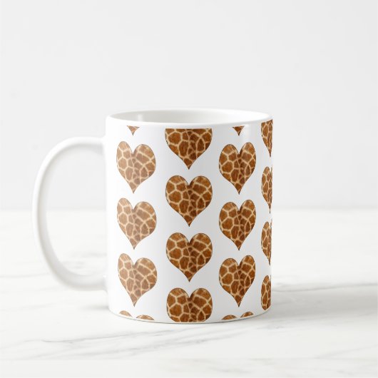 Giraffic Hearts Tiled Pattern Koffiemok (Links)