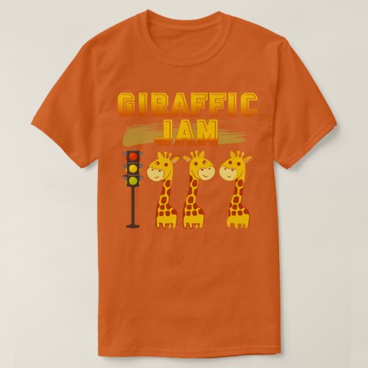 Giraffic Jam Giraffe Art Lovely Funny Zoo Animal T-shirt (Design voorkant)