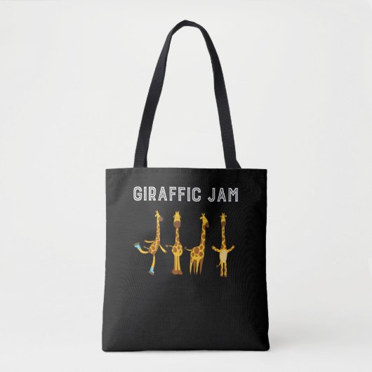 Giraffic Jam Giraffe Inline Skating Zoo Animal Tote Bag (Voorkant)