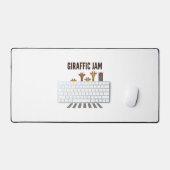 Giraffic Jam Grappige Giraffe Overstekend Vintage Bureaumat (Keyboard & Muis)