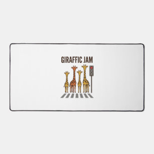 Giraffic Jam Grappige Giraffe Overstekend Vintage Bureaumat