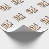 Giraffic Jam Grappige Giraffe Overstekend Vintage Cadeaupapier (Hoek)