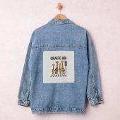 Giraffic Jam Grappige Giraffe Overstekend Vintage  Denim Jacket (Hangar)