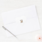 Giraffic Jam Grappige Giraffe Overstekend Vintage Hart Sticker (Envelop)