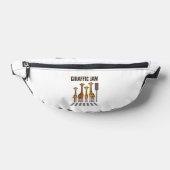Giraffic Jam Grappige Giraffe Overstekend Vintage Heuptasje (Liggend)