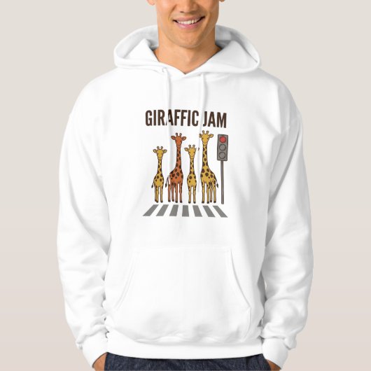 Giraffic Jam Grappige Giraffe Overstekend Vintage Hoodie (Voorkant)
