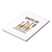 Giraffic Jam Grappige Giraffe Overstekend Vintage Notitieblok (Linkerzijde)
