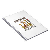 Giraffic Jam Grappige Giraffe Overstekend Vintage Notitieboek (Rechterzijde)