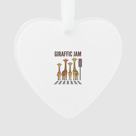 Giraffic Jam Grappige Giraffe Overstekend Vintage Ornament (voorkant)