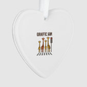 Giraffic Jam Grappige Giraffe Overstekend Vintage Ornament (voorkant)
