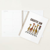 Giraffic Jam Grappige Giraffe Overstekend Vintage Planner (Display)