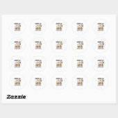Giraffic Jam Grappige Giraffe Overstekend Vintage Ronde Sticker (Vel)
