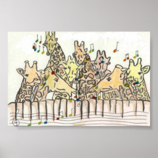 girafs zingt poster