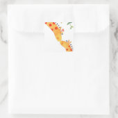 girafsticker vierkante sticker (Tas)