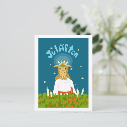 Girafton Julafton Briefkaart (Staand voorkant)