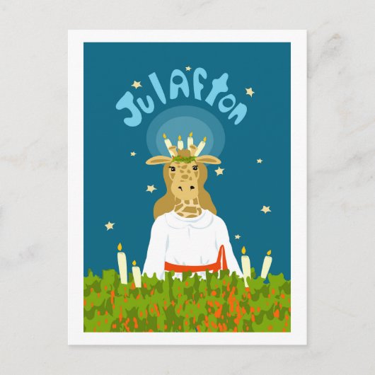 Girafton Julafton Briefkaart (Voorkant)