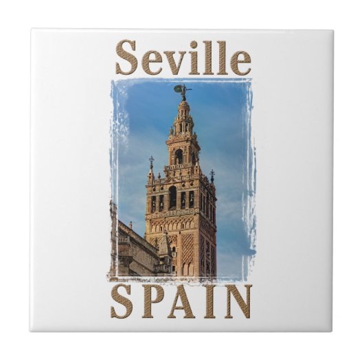 Giralda Bell Tower, Sevilla, Spanje Tegeltje (Voorkant)
