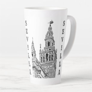 Giralda Sevilla Cathedral Andalusië, Spanje. Latte Mok