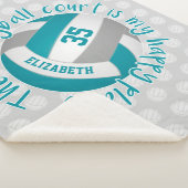 girale blauwgroen volleybalrechtbank mijn gelukkig sherpa deken (3/4)