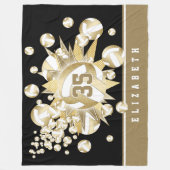 girale gedempte volleyballen en sterren fleece deken (Voorkant)