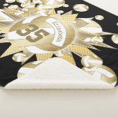 girale gedempte volleyballen en sterren sherpa deken (3/4)