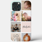 girale goudroze monogram liefdesfotocollage raster Case-Mate iPhone case (Achterkant)