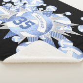 girale lichte witte volleyballen en sterren sherpa deken (3/4)