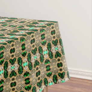 girale luxe goudgroene neushoorn tafelkleed