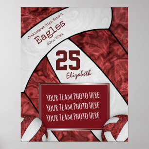 girale maroon - witvolleybalplofoto poster