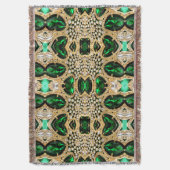 girale mode kunst deco goudgroen deken (Voorkant Verticaal)