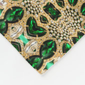 girale mode kunst deco goudgroen fleece deken (Hoek)