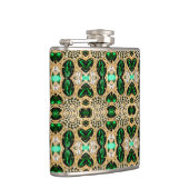 girale mode kunst deco goudgroen heupfles (Rechts)