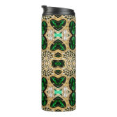 girale mode kunst deco goudgroen thermosbeker (Geroteerd rechts)