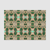 girale mode kunst deco goudgroen tissuepapier (Voorkant)