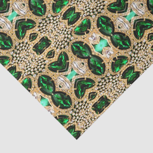 girale mode kunst deco goudgroen tissuepapier (Detail)