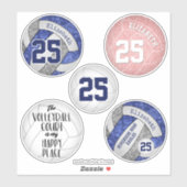 girale volleybalteamkleuren plus variëteit 5 sticker (Vel)