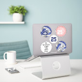 girale volleybalteamkleuren plus variëteit 5 sticker (Laptop op bureau)