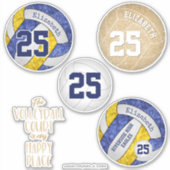 girale volleybalteamkleuren plus variëteit 5 sticker (Voorkant)