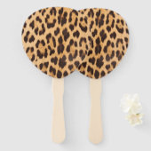 girale , wilde safari partij leopard print handwaaier (Voorkant en achterkant)