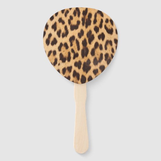 girale , wilde safari partij leopard print handwaaier (Voorkant)