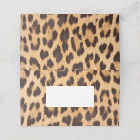 girale , wilde safari partij leopard print plaatskaartje (Buitenkant ongevouwen)