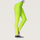 girale zomer vers groen geel citroenpatroon leggings (Rechts)