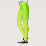 girale zomer vers groen geel citroenpatroon leggings<br><div class="desc">Kute en verse vormgeving met citroenpatroon en gradiëntgeel en groen.</div>