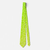 girale zomer vers groen - gele citroenpatroon stropdas (Voorkant)