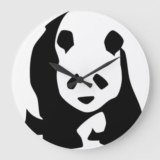 Girant Panda Round Wall klok (Voorkant)