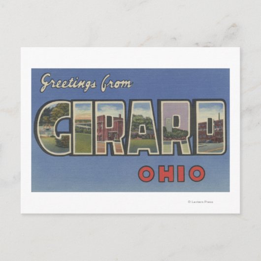 Girard, OhioLarge Letter ScenesGirard, OH Briefkaart (Voorkant)
