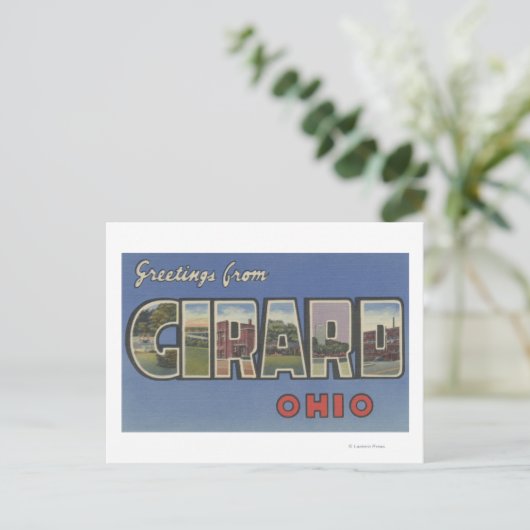Girard, OhioLarge Letter ScenesGirard, OH Briefkaart (Staand voorkant)