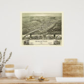 Girardville, PA Panoramic Map - 1889 Poster (Keuken)